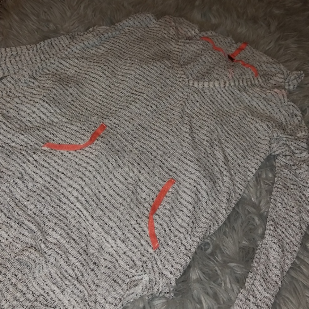 Loose blouse sweater with a hoodie